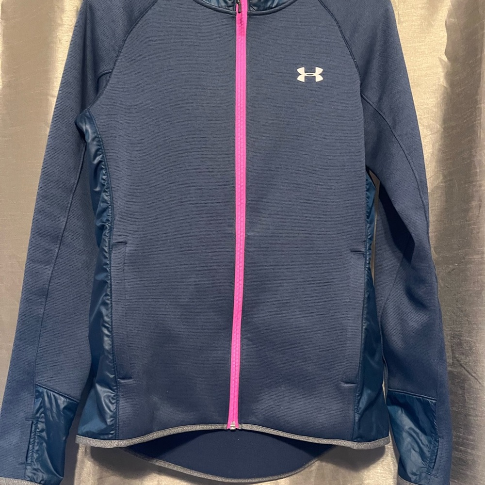 Under Armour Women’s Blue Jacket with Pink Accents - Picture 5 of 5